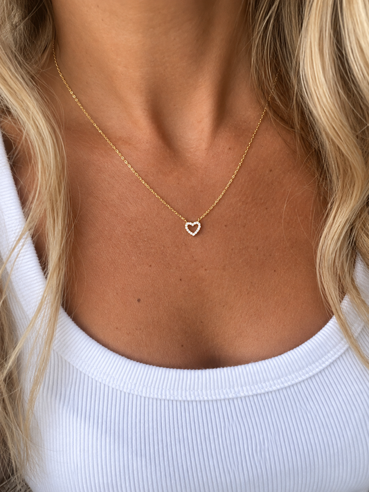 Gold Vermeil Open Heart Necklace