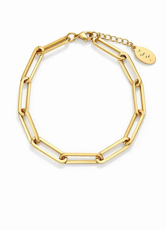 Elongated Paperclip Waterproof Bracelet