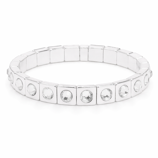 CZ Silver Stretch Bracelet