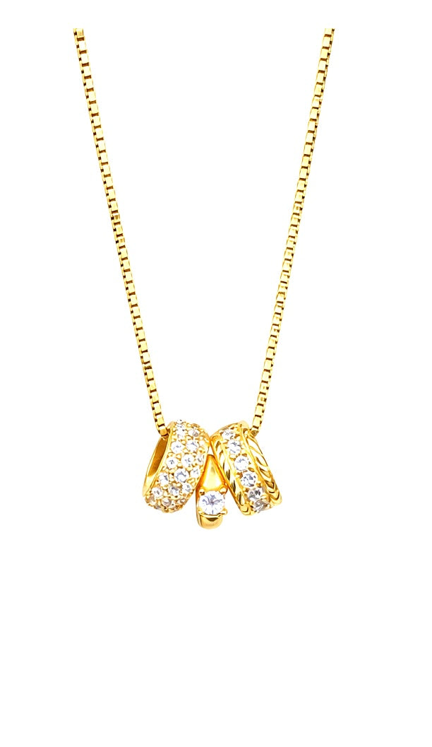 Pink Spacer Charm Necklace