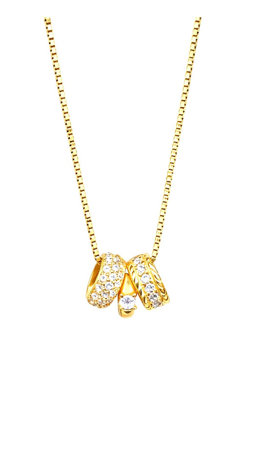 Pink Spacer Charm Necklace