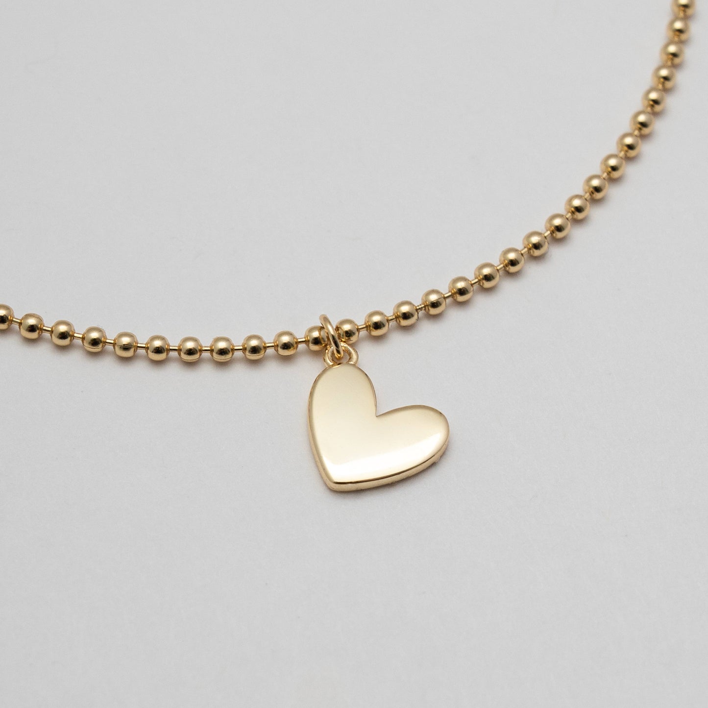 Ball Bead Dangling Heart Bracelet