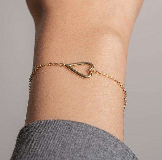Gold Vermeil Open Heart Bracelet