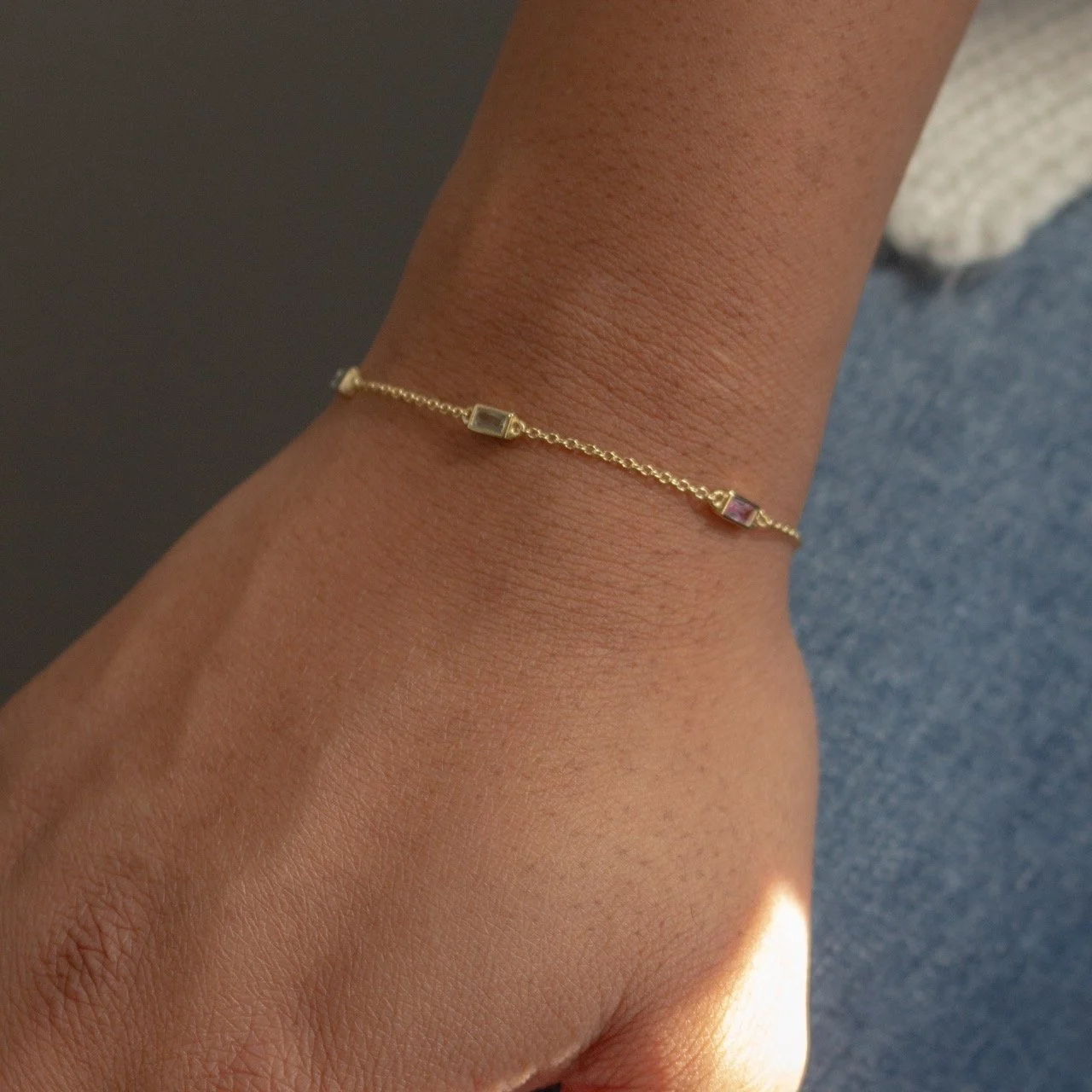 Gold Vermeil Multi Coloured CZ Bracelet
