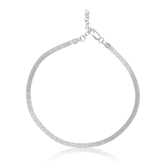Silver Bismark Chain Anklet
