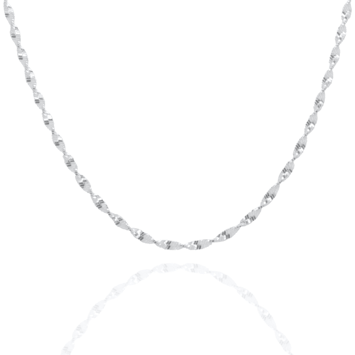 Sterling Silver Twisted Chain Choker