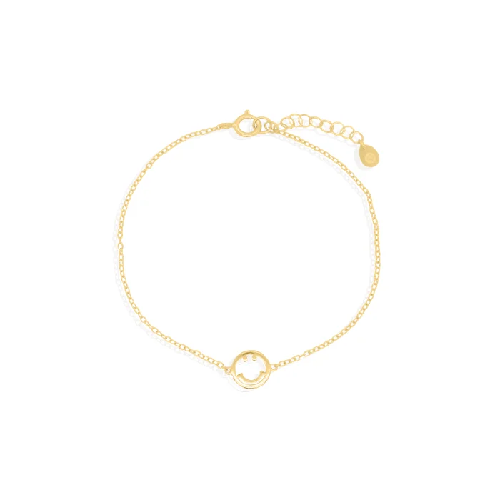 Gold Vermeil Smiley Face Bracelet