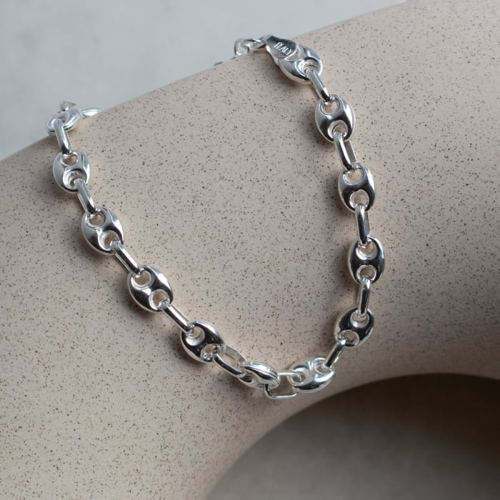 Sterling Silver Puffed Milano Bracelet 6MM