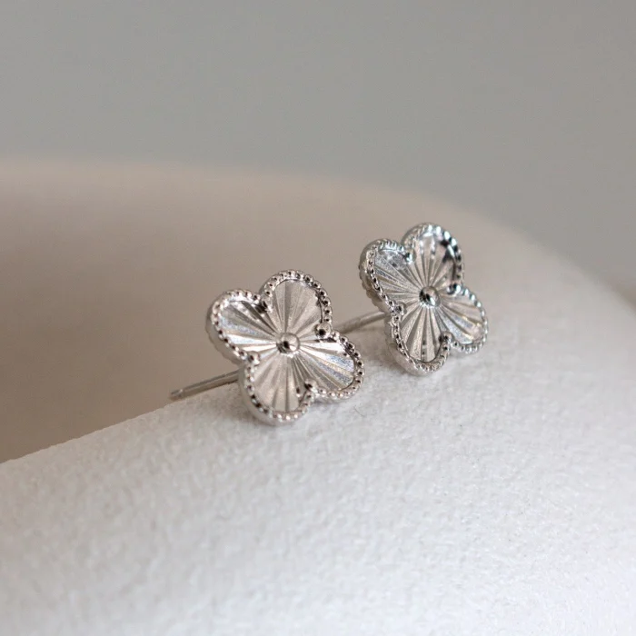 Sterling Silver Fortuna Stud Earrings