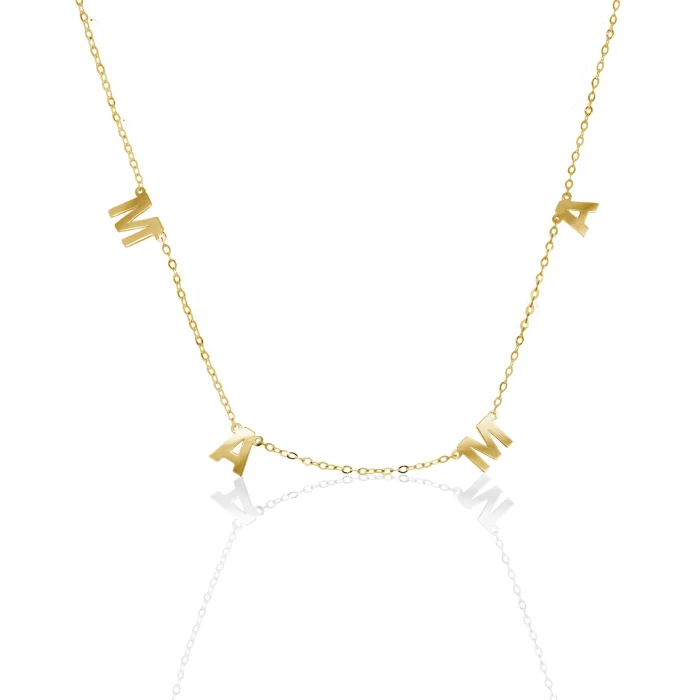 10K Mama Letter Necklace