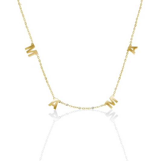 10K Mama Letter Necklace
