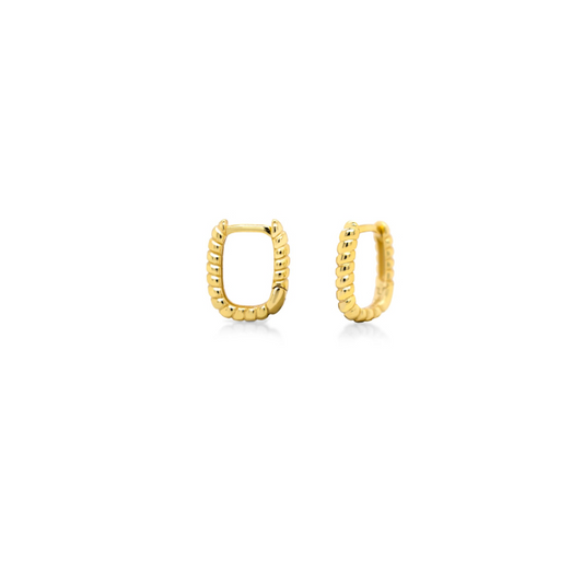 Gold Vermeil Twisted Croissant Huggies