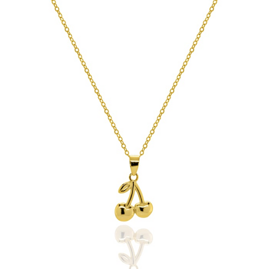 Gold Vermeil Cherries Necklace