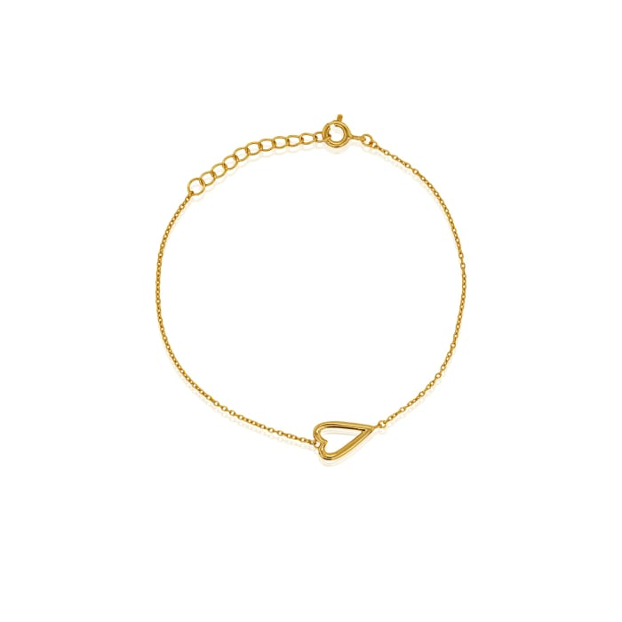 Gold Vermeil Open Heart Bracelet