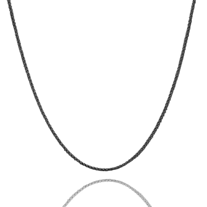 Black Rhodium Popcorn Chain