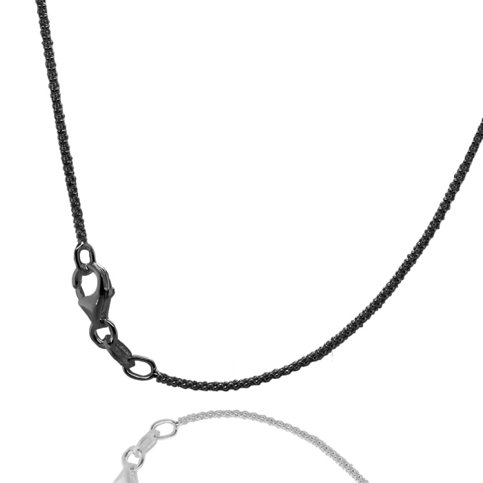 Black Rhodium Popcorn Chain