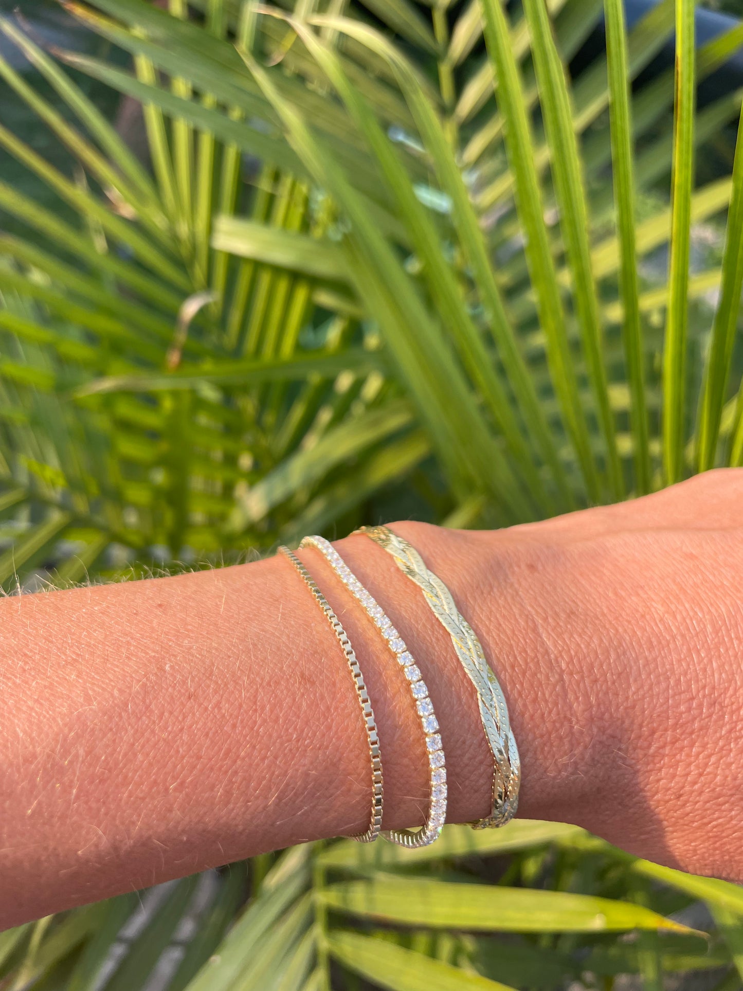 Gold Vermeil CZ Tennis Bracelet