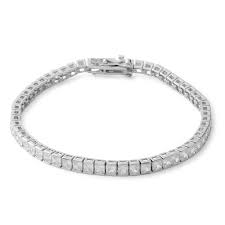 Sterling Silver CZ Princess Tennis Bracelet 3MM