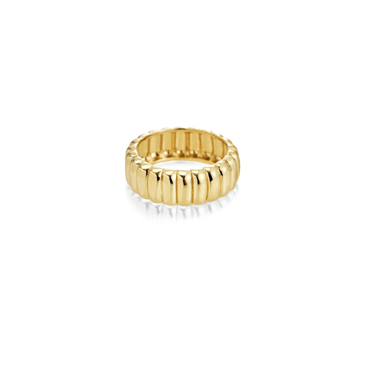 Gold Vermeil Chunky Scalloped Band Ring
